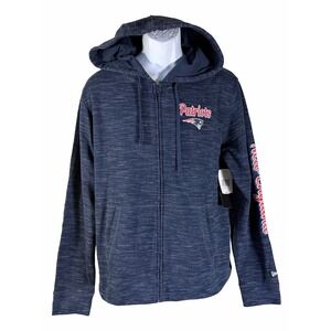 NFL Team Apparel Hoodie Womens XL Blue New England Patriots Full Zip